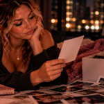Woman looking through old photographs and memories, representing the hard truth that today’s problems often come from patterns and warning signs that began long before yesterday.
