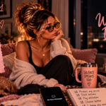 Woman sitting thoughtfully beside her dog with a phone showing no new messages, representing the realization that silence, avoidance, inconsistency, and the things people leave unsaid can communicate just as much as their words.