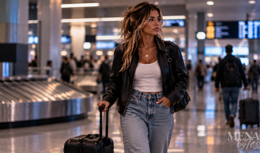 Woman walking confidently through an airport with her suitcase, representing the realization that someone’s silence can provide all the closure you need to stop waiting for answers and keep moving forward.