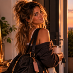 Woman walking toward an open doorway with a packed bag and keys in hand, looking back with a confident smile as she leaves an old chapter behind, symbolizing how having an exit plan can create the freedom to finally choose yourself.