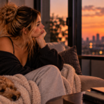 Woman sitting quietly with her dog while looking out at the sunset, reflecting on how someone’s silence can reveal where their attention, effort, and priorities truly lie.
