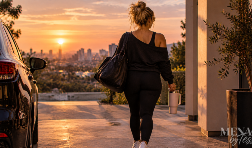 Woman walking confidently toward a new chapter at sunset, symbolizing the shift from chasing people and validation to intentionally choosing herself and the life she wants.