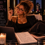 Confident woman reflecting on relationship power dynamics and the difference between someone being available and being genuinely invested, consistent, and respectful.