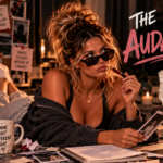 Woman playfully investigating relationship red flags among photos, notes, and clues, representing the moment you stop making excuses for inconsistent behavior and finally recognize the warning signs for what they are.